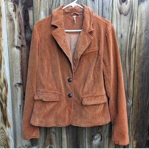 Free People Byron Brown Fall Corduroy Double Button Womens Medium Jacket